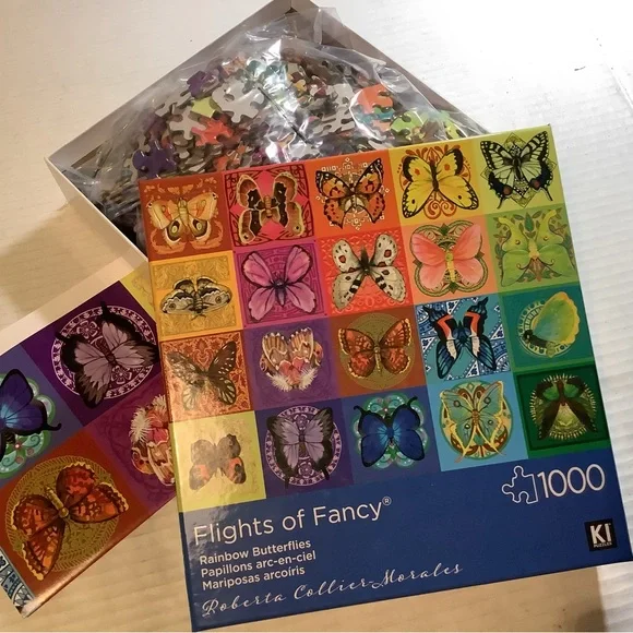 Rainbow Butterflies 1000-Piece Puzzle - Picture 1 of 2